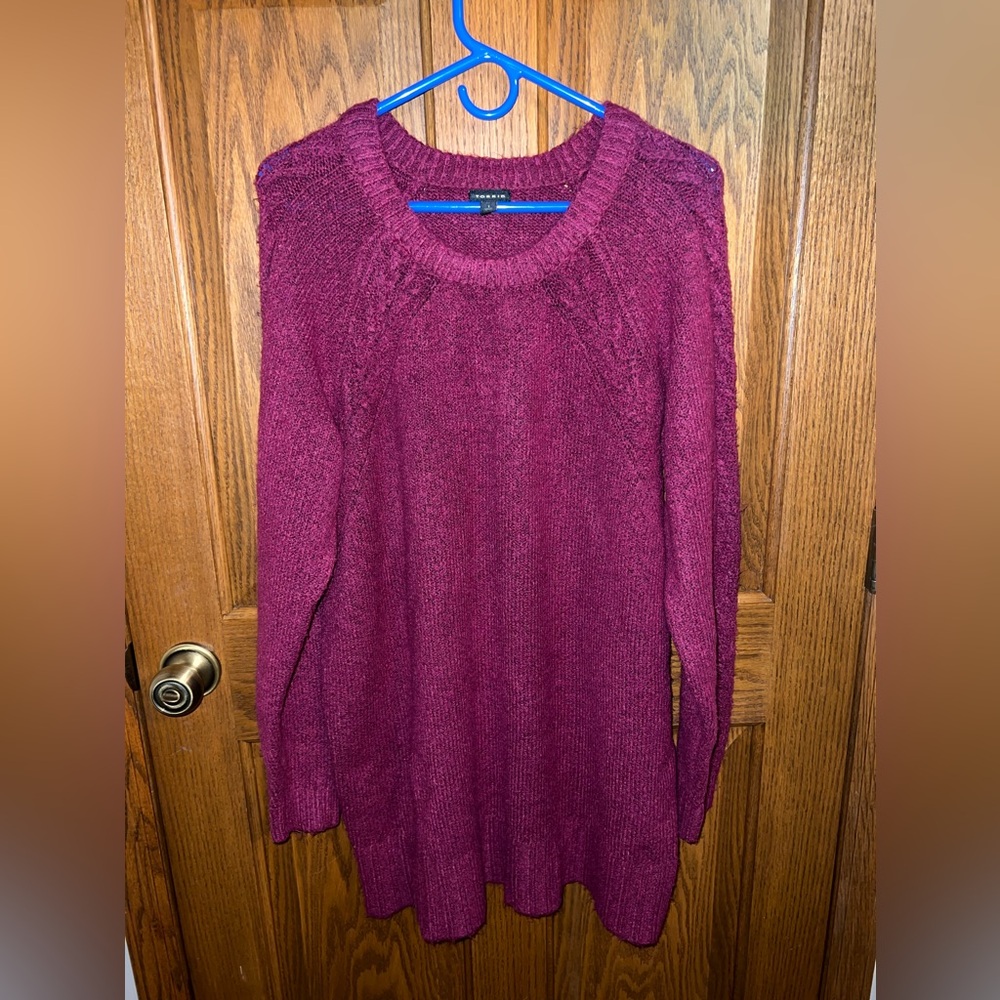 Torrid Vegan Cashmere Pullover Crew Neck Tunic Sweater